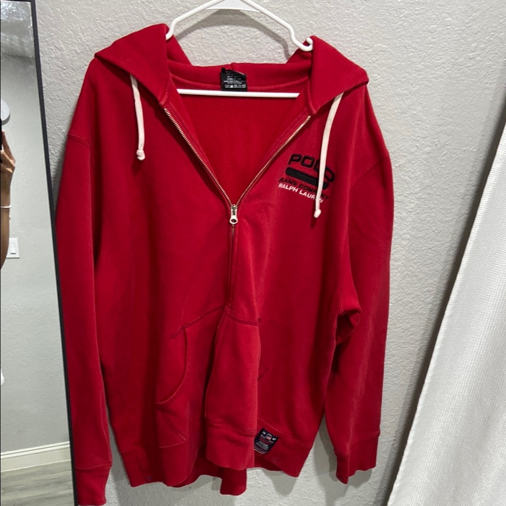 Ralph Lauren Red Zip-Up Hoodie